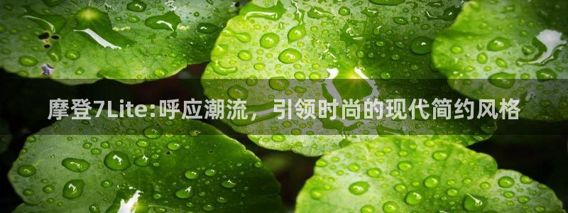 门徒娱乐账号注册入口：摩登7Lite:呼应潮流，引领时尚的现代简约风格