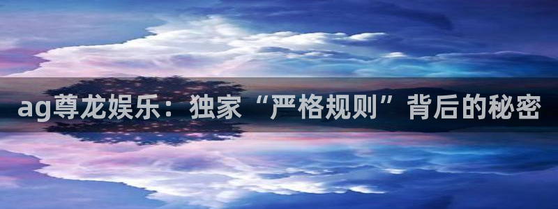 南宫门徒娱乐：ag尊龙娱乐：独家“严格规则”背后的秘密